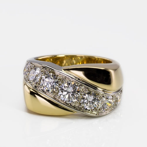 Vintage Bright Wavy Gold Ring-Lydieannejewelry