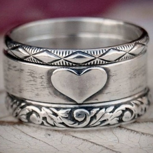 Vintage Silver Heart Ring-Lydieannejewelry
