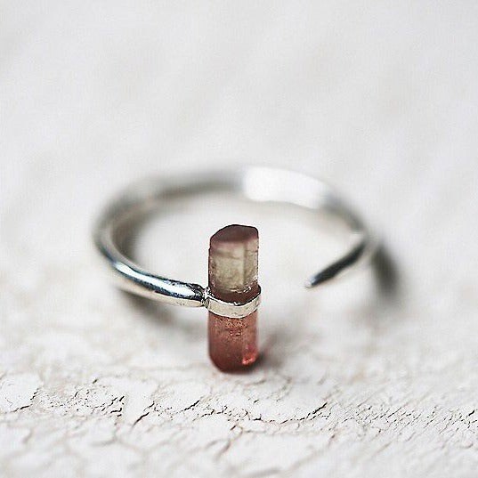 Vintage Orange Glass Open Ring-Lydieannejewelry