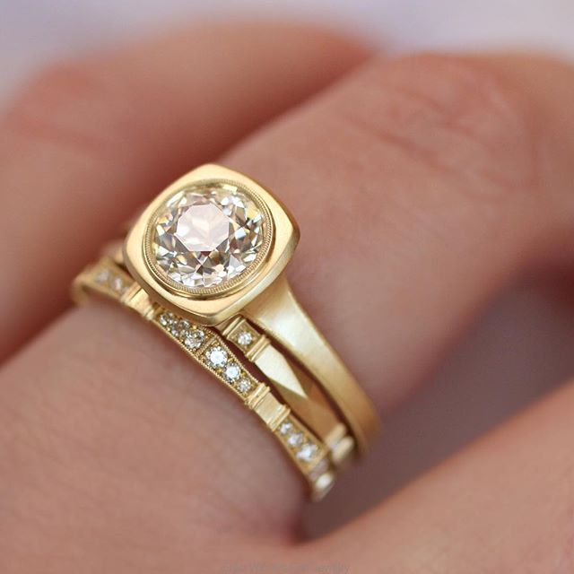 Vintage Golden Elegant Ring Set-Lydieannejewelry