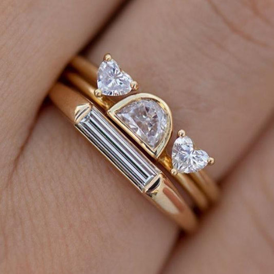 Vintage Crystaline Ring Set-Lydieannejewelry