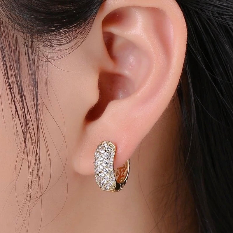 Nadia Huggie Hoop Earrings-Lydieannejewelry