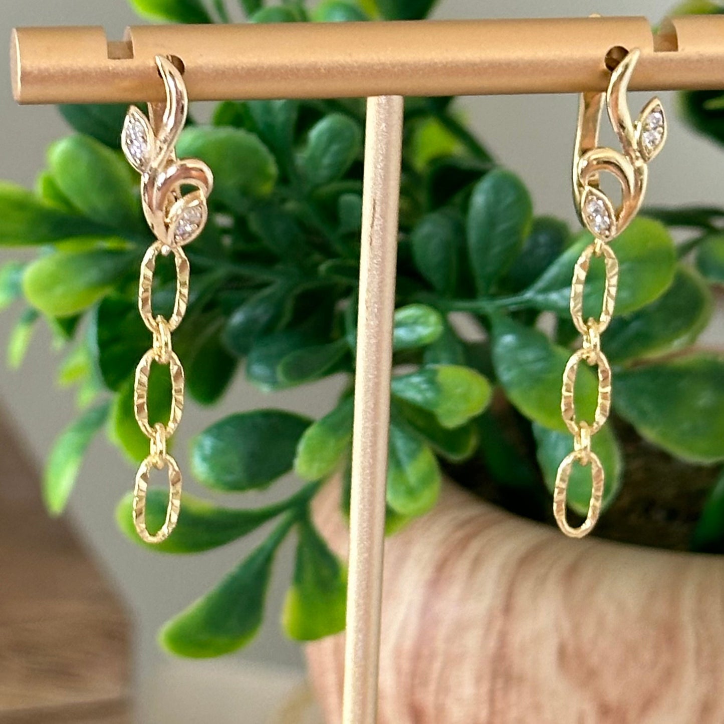 Fiore Sunburst Link Earrings-Lydieannejewelry