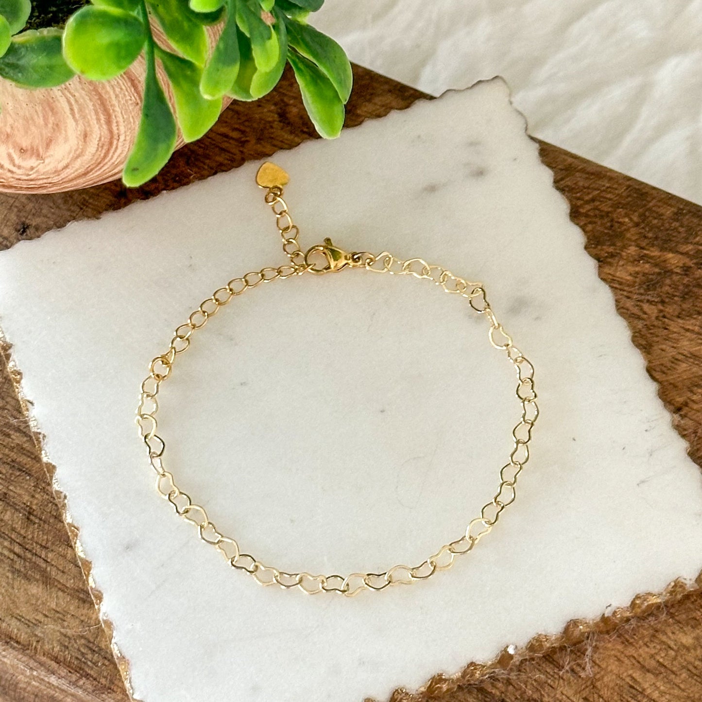 Mea Heart Links Bracelet-Lydieannejewelry