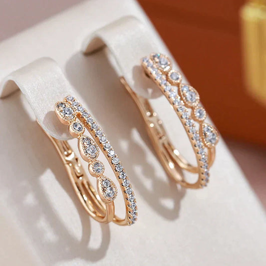 Charming Elegant Earrings with Zirconias