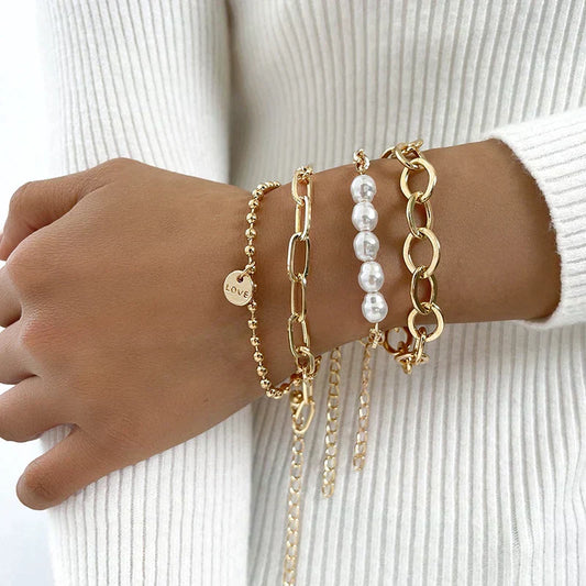 Gold Pearl Bracelet Packs-Lydieannejewelry