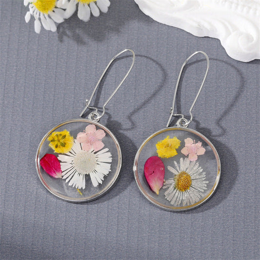 Daisy Earrings in Silver