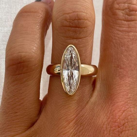 Vintage Oval Glass Gold Ring-Lydieannejewelry