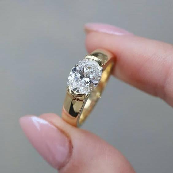 Vintage Gold & Zirconia Ring-Lydieannejewelry
