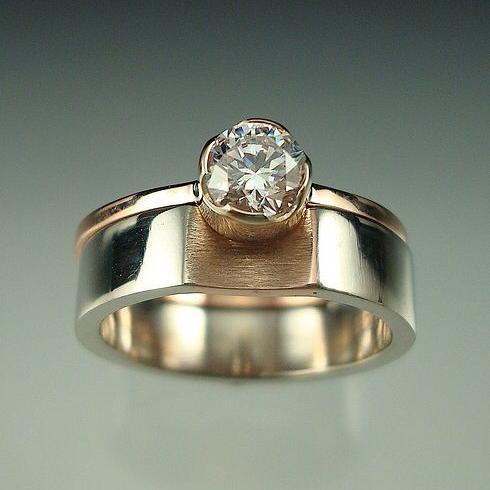 Vintage Silver Rose Zirconia Ring-Lydieannejewelry
