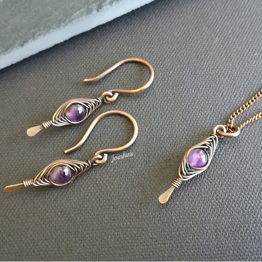 Vintage Purple Crystal Set