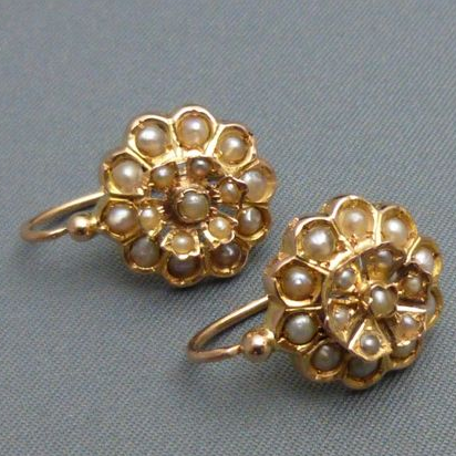 Vintage Blossom Pearl Earrings-Lydieannejewelry