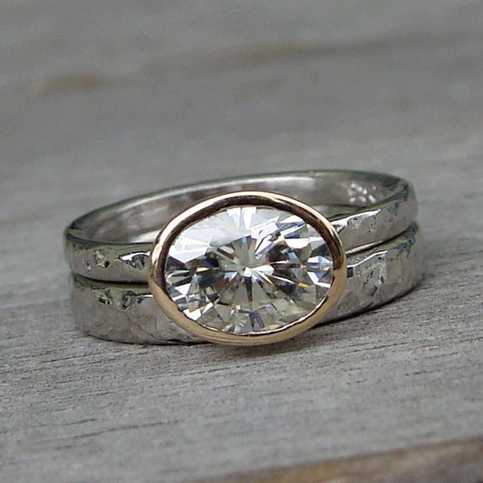 Vintage Dual Silver Zirconia Ring-Lydieannejewelry