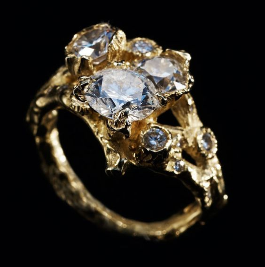 Vintage Ring Shiny Gold-Lydieannejewelry