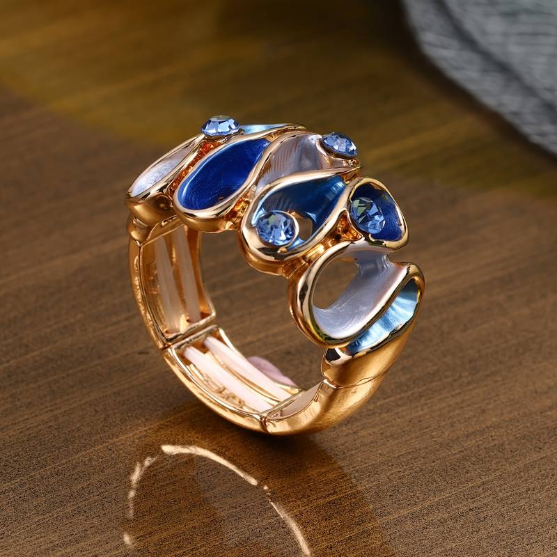 Vintage Blue Irregular Ring-Lydieannejewelry