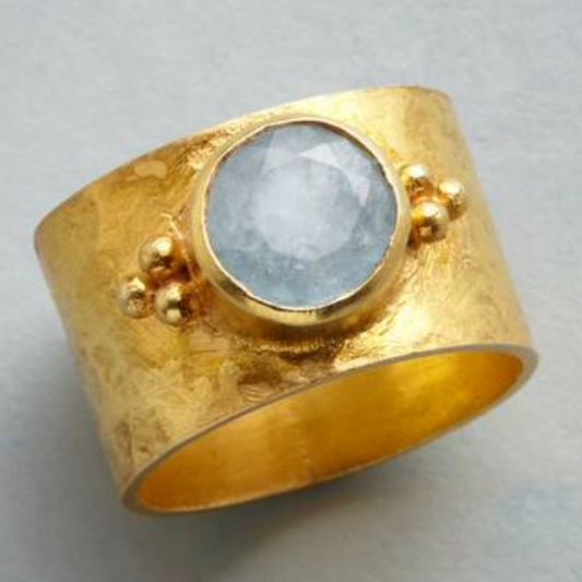 Vintage Golden Moonstone Ring-Lydieannejewelry