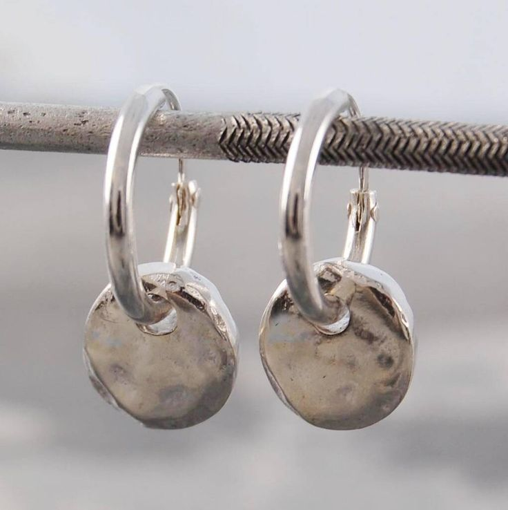 Vintage Silver Rounded Plated Earrings-Lydieannejewelry