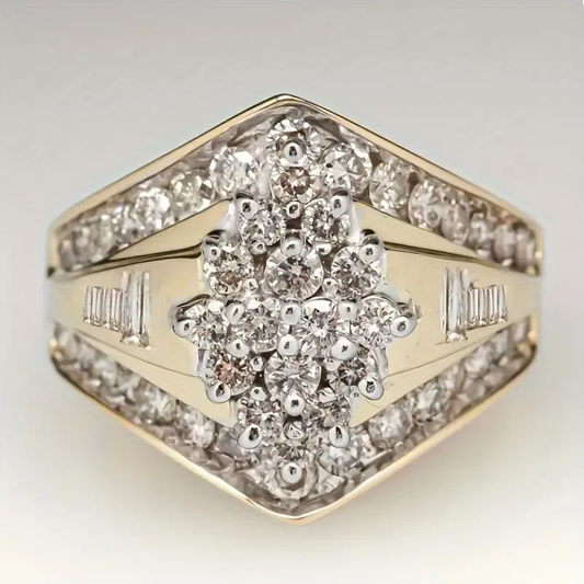 Vintage Sparkling Golden Ring-Lydieannejewelry