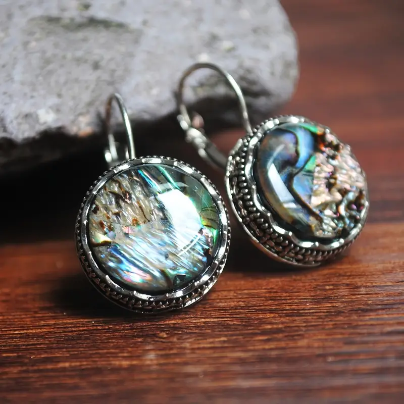 Vintage Chromatic Rounded Earrings-Lydieannejewelry
