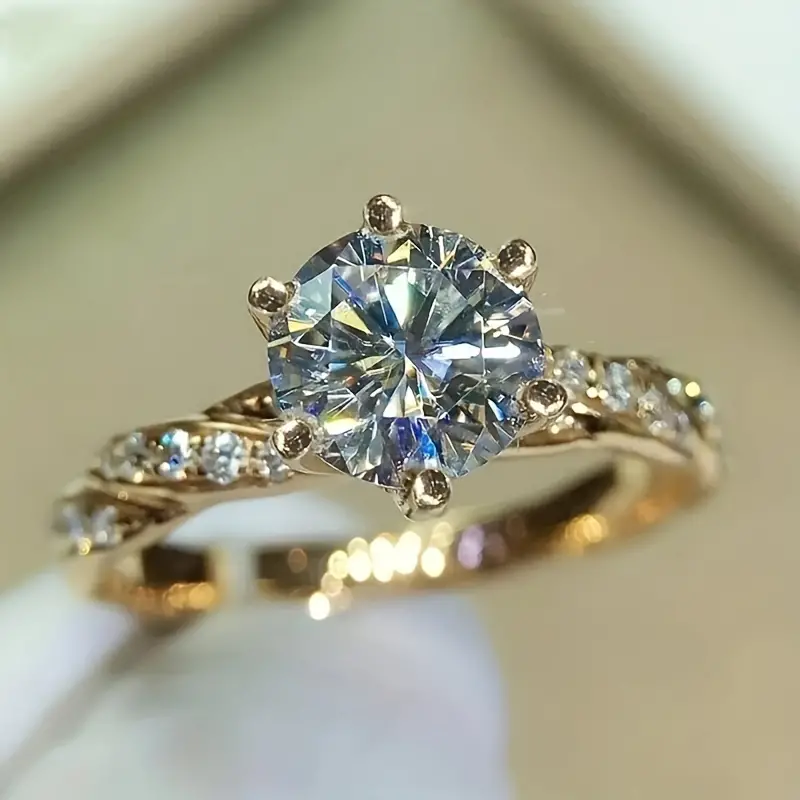 Vintage Inlaid Zirconia Bright Ring-Lydieannejewelry