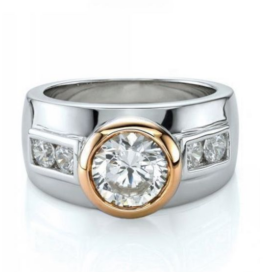 Vintage Silver Zirconia Bright Ring-Lydieannejewelry