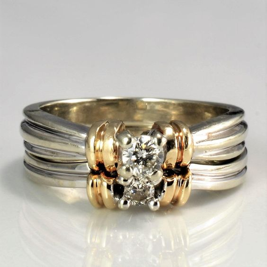 Vintage Zirconia Knotted Silver Ring-Lydieannejewelry