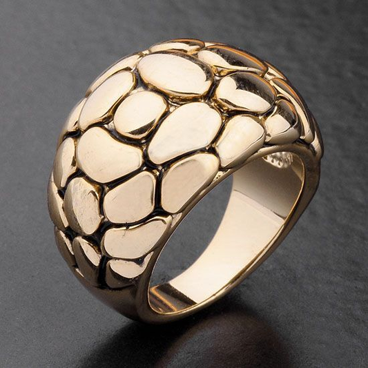 Vintage Golden Scales Ring-Lydieannejewelry
