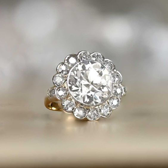 Vintage Crystal Round Ring-Lydieannejewelry