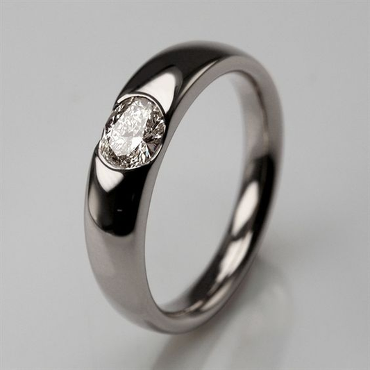 Vintage Silver Zirconia Eye Ring-Lydieannejewelry