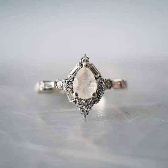 Vintage Moonstone Starlight Ring-Lydieannejewelry