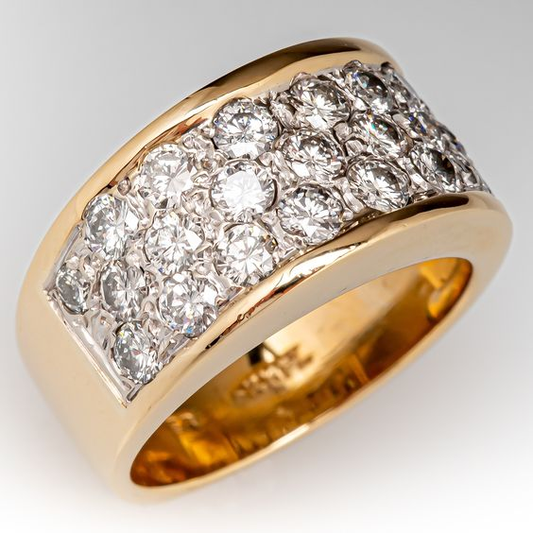 Vintage Bright Line Golden Ring-Lydieannejewelry