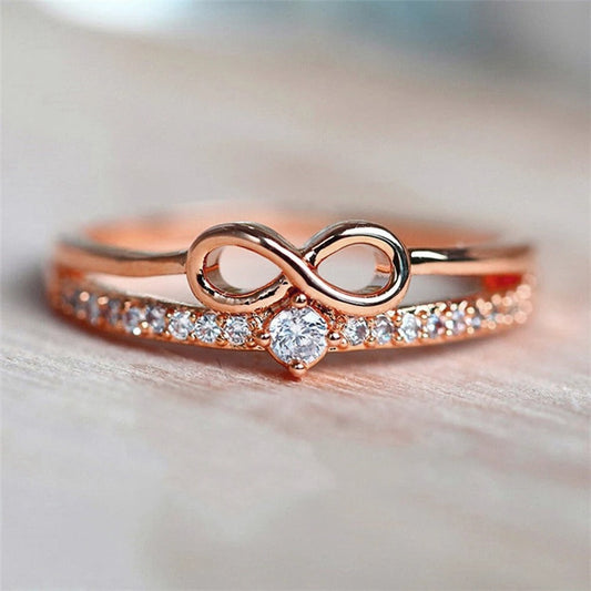 Vintage Rose Gold Infinity Ring-Lydieannejewelry