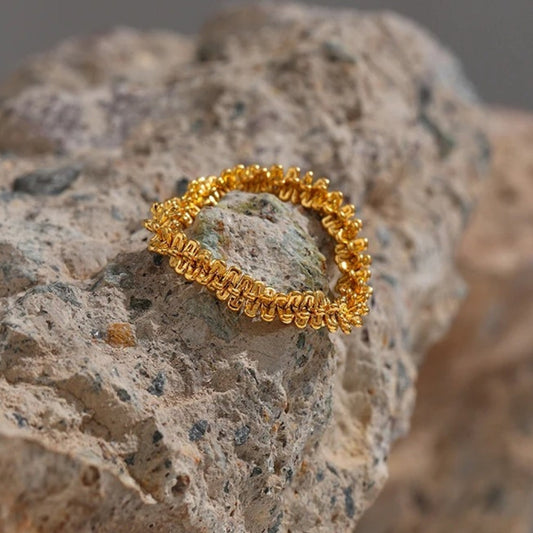 Vintage Rope Style Gold Ring-Lydieannejewelry