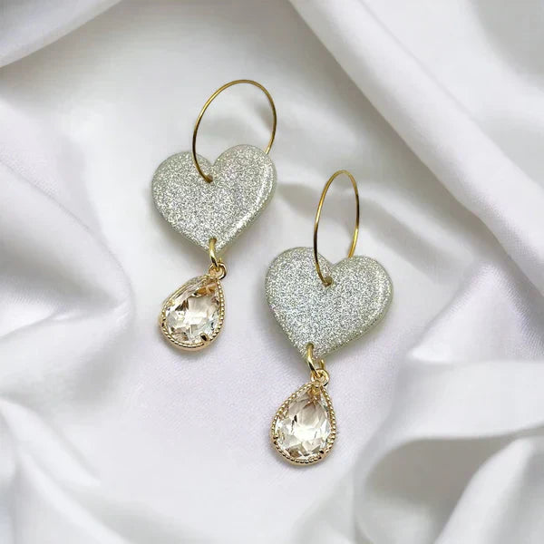 Vintage Heart Bright Earrings-Lydieannejewelry