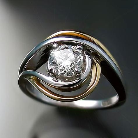 Vintage Zirconia Silver Eye Ring-Lydieannejewelry