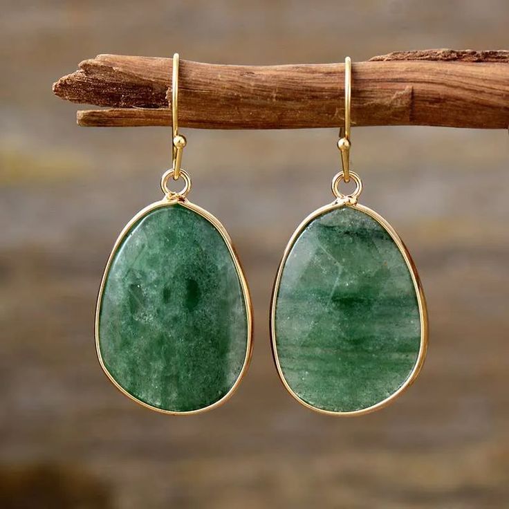 Vintage Green Earrings-Lydieannejewelry