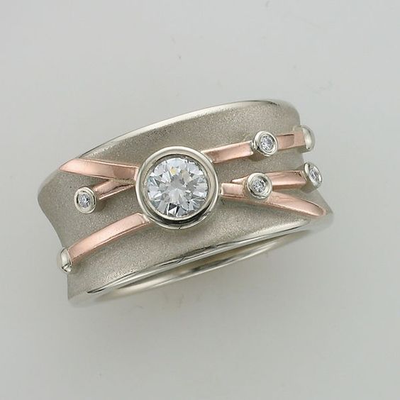 Vintage Rose Line Silver Ring-Lydieannejewelry