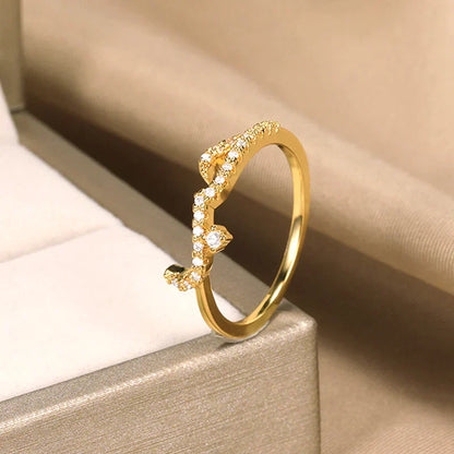Luxury Zirconia Gold Ring