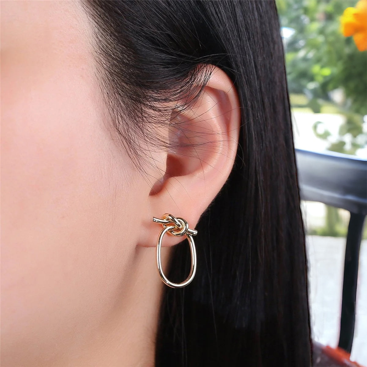 Eliora Twist Hoop Earrings-Lydieannejewelry