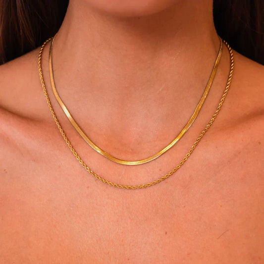Golden Lily Layers Necklace-Lydieannejewelry