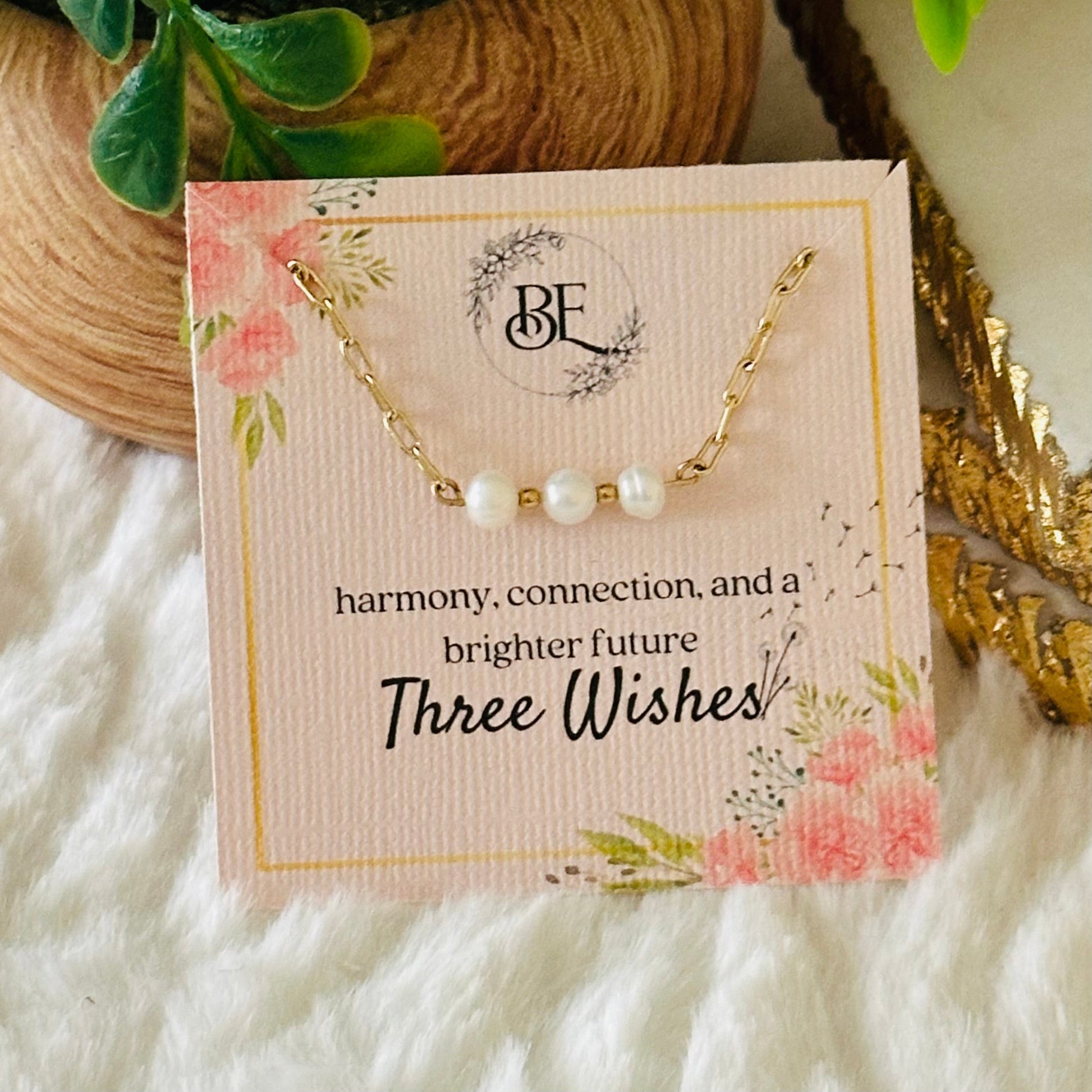 Three Wishes Pearl Necklace-Lydieannejewelry