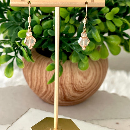 Pamina Honeycomb Glass Bead Earrings-Lydieannejewelry