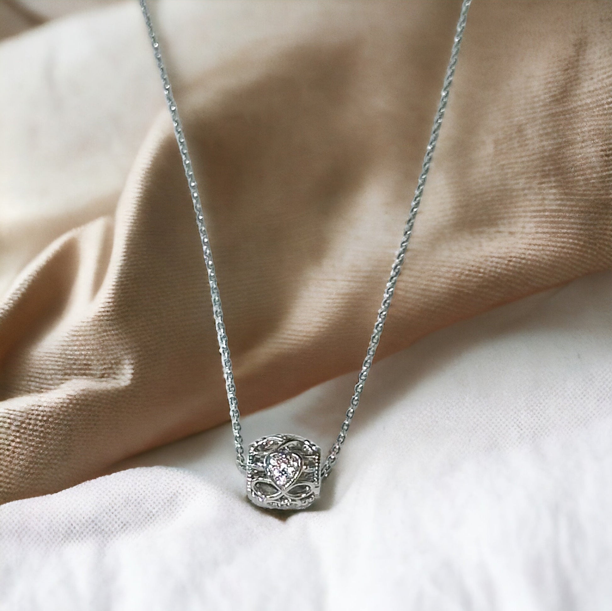 Karissa Infinity Heart Necklace-Lydieannejewelry