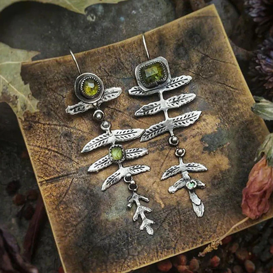 Vintage Nature Earrings in Silver-Lydieannejewelry