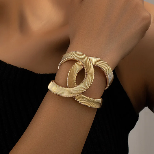 Elegant Golden Dual Bracelet-Lydieannejewelry