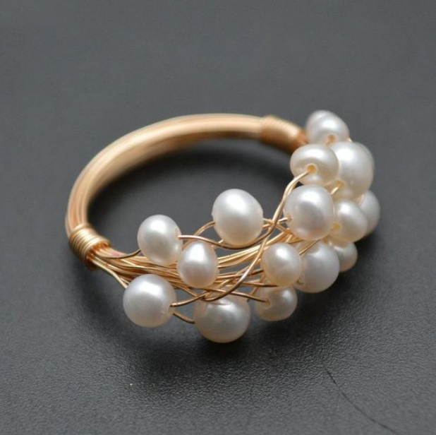 Vintage Pearl Nest Ring-Lydieannejewelry