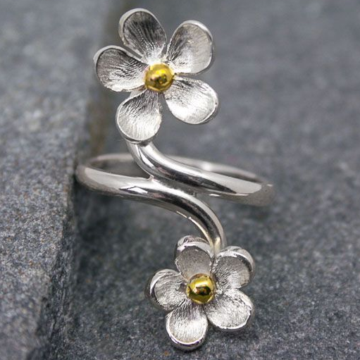 Vintage Silver Daisy Ring-Lydieannejewelry