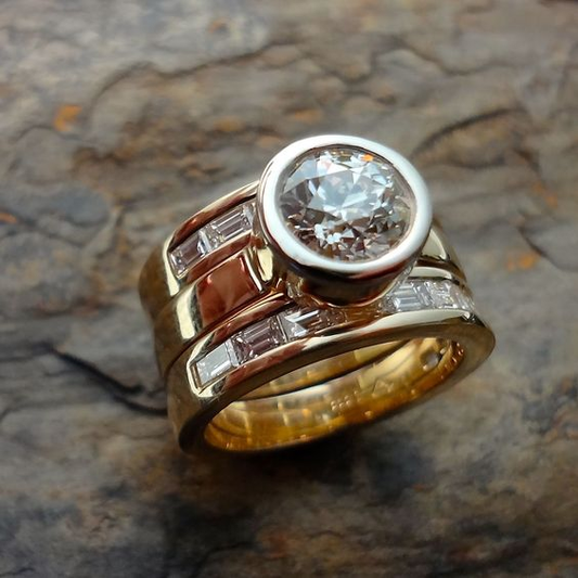Vintage Layered Glass Ring-Lydieannejewelry