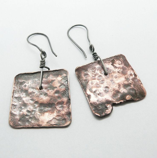 Vintage Square Faded Earrings-Lydieannejewelry