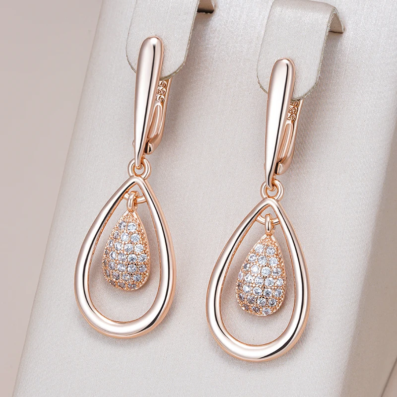 Elegant Shiny Hollow Drop Earrings-Lydieannejewelry